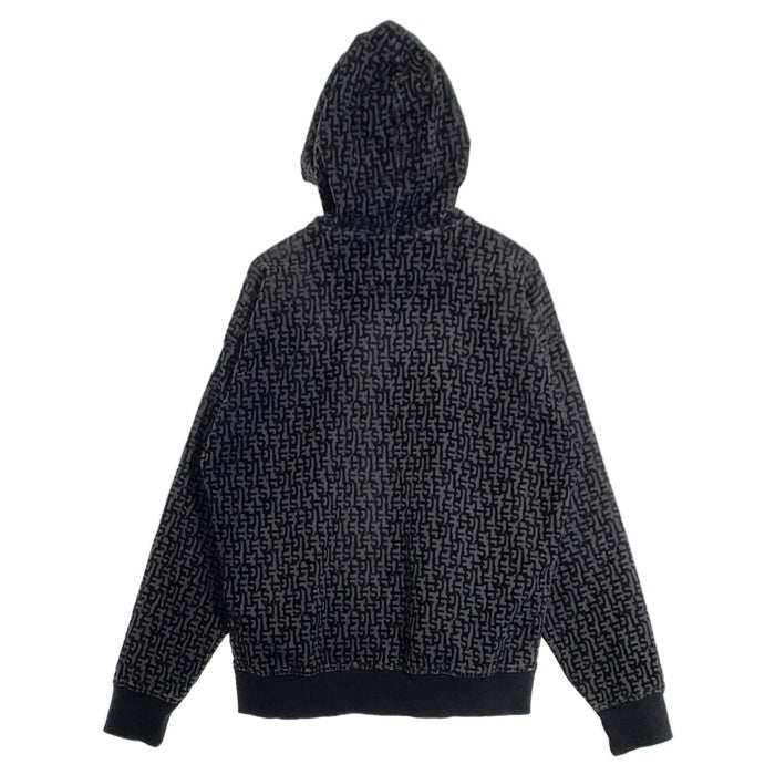 DIESEL ディーゼル 23AW D-UM-RIB-NE モノグラム プルオーバー パーカー フーディー ブラック チャコール Size M 福生店