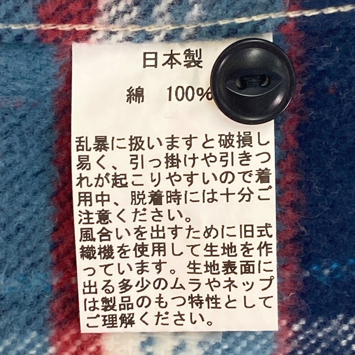 UES ウエス 猫目ボタン ヘビーネルシャツ ブルー size4 瑞穂店