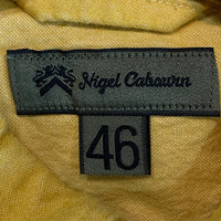 Nigel Cabourn ナイジェルケーボン MEDEICAL SHIRT フランネル メディカルシャツ イエロー 8080010103 Size 46 福生店