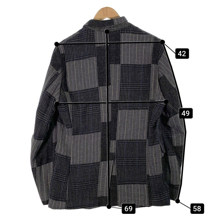 BEAMS+ ビームスプラス ウール ナイロン 3B テーラードジャケット グレー 19F-BP020 Size M 福生店