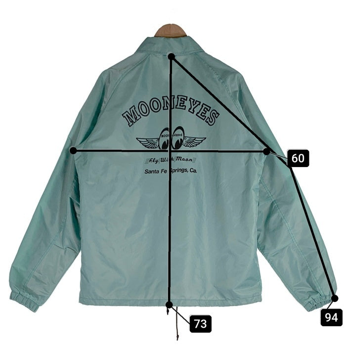 MOONEYES ムーンアイズ ナイロン コーチジャケット ライトグリーン OMJ-028 Size XL 福生店