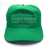 SUPREME シュプリーム KAWS カウズ 21SS Chalk Logo 5-Panel Cap チョークロゴ 5パネルキャップ スナップバックキャップ グリーン USA製 福生店