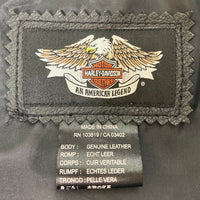 HARLEY DAVIDSON ハーレーダビッドソン レザーベスト ブラック sizeS 瑞穂店