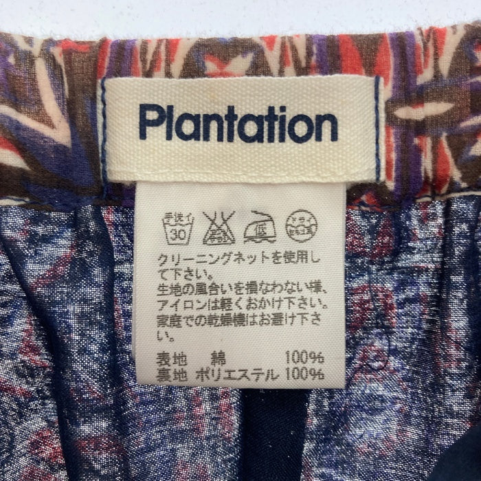 Plantation プランテーション 総柄 スカート レッド sizeM 瑞穂店