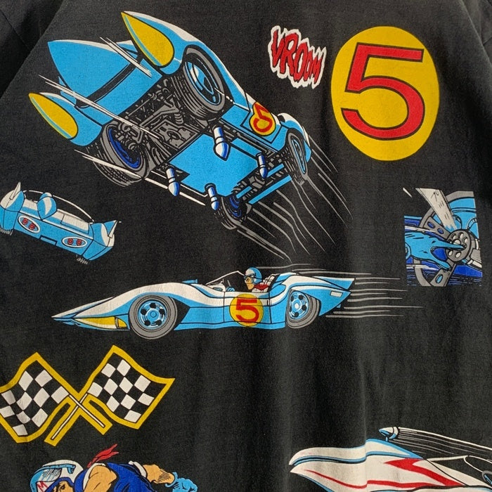 90`s SPEED RACER スピードレーサー プリントTシャツ ブラック マッハGOGOGO anvil USA製 Size L 福生店