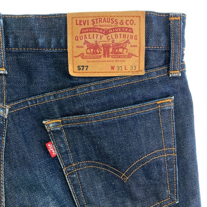 Levi's リーバイス 577 ボタン裏J38 日本製 ブーツカット デニムパンツ インディゴ size31 瑞穂店