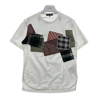 COMME des GARCONS HOMME コムデギャルソンオム パッチワーク デザインTシャツ ホワイト HN-T006 Size M 瑞穂店