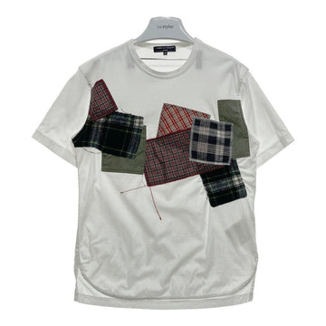 COMME des GARCONS HOMME コムデギャルソンオム パッチワーク デザインTシャツ ホワイト HN-T006 Size M 瑞穂店