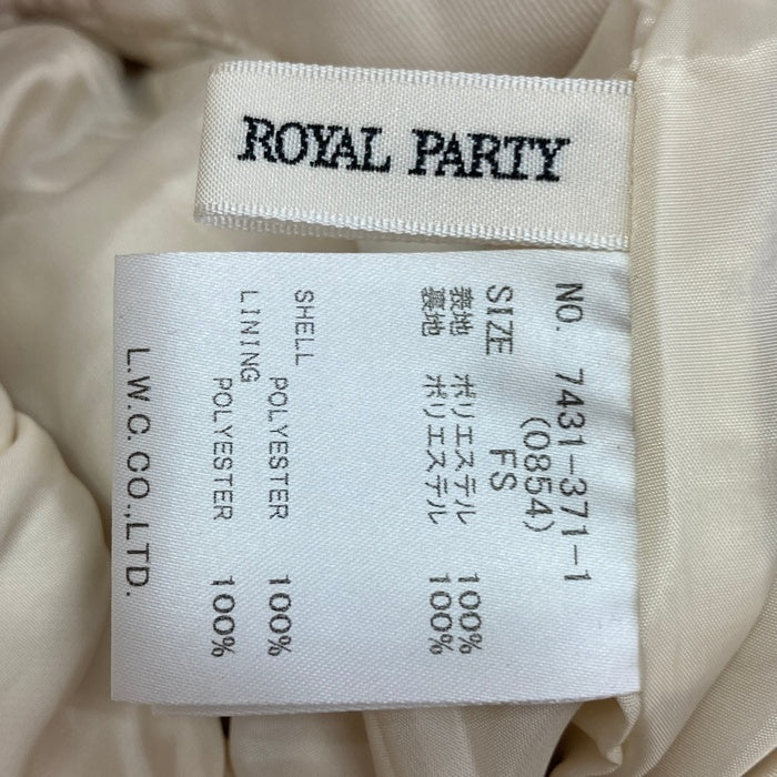 ROYAL PARTY ロイヤルパーティー ベルト付きケープオールインワン ホワイト sizeFS 瑞穂店