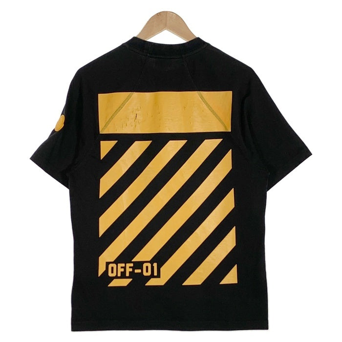 MONCLER モンクレール OFF-WHITE オフホワイト MAGLIA T-SHIRT ナンバリング バックプリント Tシャツ ブラック B209H8001250 Size S 福生店