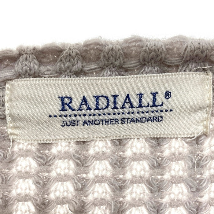 RADIALL ラディアル ビッグワッフル ボートネックロングスリーブTシャツ グレー Size M 瑞穂店