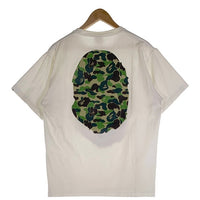 A BATHING APE アベイシングエイプ ABC CAMO BIG HEAD TEE カモ ビッグヘッド プリントTシャツ ホワイト Size L 福生店