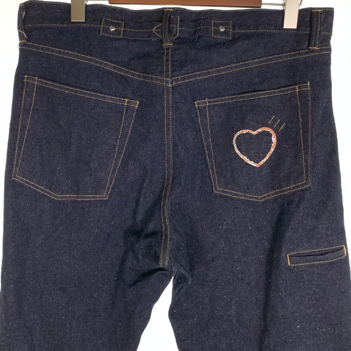 HUMAN MADE ヒューマンメイド 24SS STRAIGHT DENIM PANTS PAST INDIGO ストレートデニムパンツ インディゴ シンチバック 赤耳 HM28PT003 Size 34 福生店