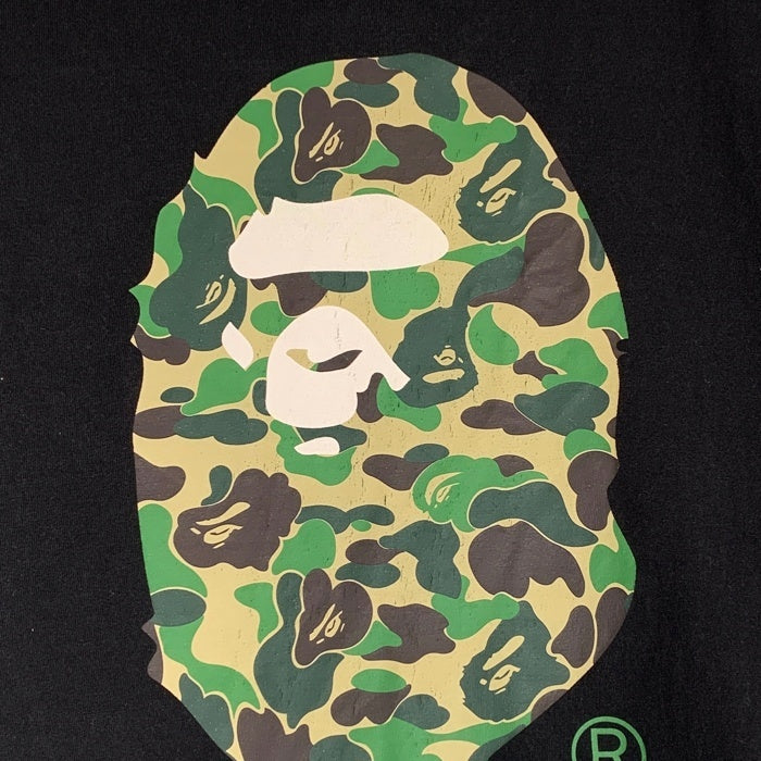 A BATHING APE アベイシングエイプ カモフラージュヘッドプリント Tシャツ ブラック 001TEK801006M Size M 福生店