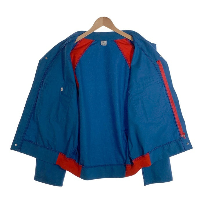 RENFORT＋ 企業物 コットン ジップアップ フレンチ ワーク ジャケット ブルー フランス製 Size 50 福生店