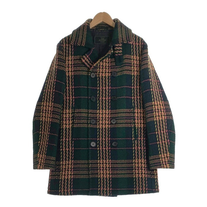 THEE HYSTERIC XXX ジィヒステリックトリプルエックス ダブルブレスト ウールコート チェック マルチカラー 06193AC04 Size M 福生店