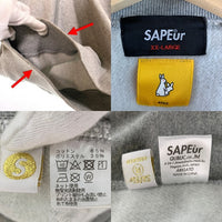 SAPEur サプール FR2 エフアールツー 20AW Cement Rabbit Sweat セメントラビット プリント クルーネックスウェットトレーナー グレー Size XXL 福生店