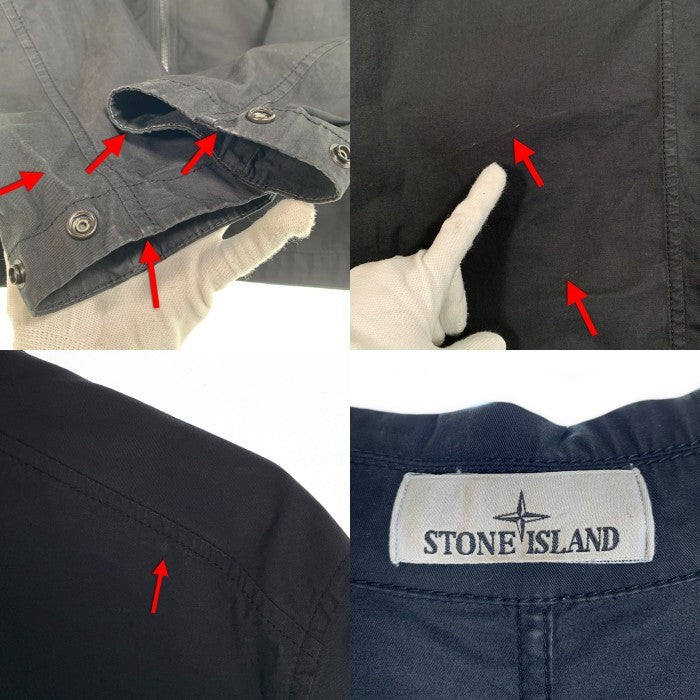 STONE ISLAND ストーンアイランド Overshirt オーバーシャツ ジップアップシャツジャケット ブラック 791511010 Size L 福生店