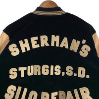 COLIMBO コリンボ Sprit Mound Sports Jacket 袖レザー ジップアップ スタジャン ネイビー Size M 福生店