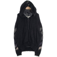 OFFーWHITE オフホワイト Diag Brushed Mohair Zip Hoodie モヘア ジップ フーディー パーカー ブラック OMHA073R20B02023 Size L 福生店