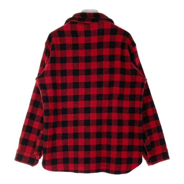 WOOLRICH ウールリッチ WPL6635 ウールネルシャツ USA製 チェック柄  長袖 レッド sizeL 瑞穂店
