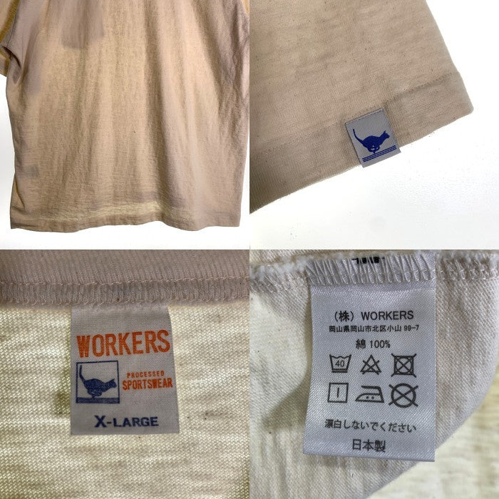 WORKERS ワーカーズ Pocket-T Crew Neck ポケットTシャツ クルーネック オートミール Size XL 福生店