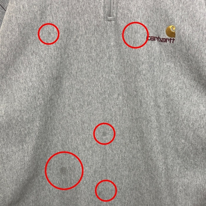 Carhartt WIP カーハートワークインプログレス Half Zip American Script Sweat ハーフジップ プルオーバースウェットトレーナー グレー Size XL 瑞穂店