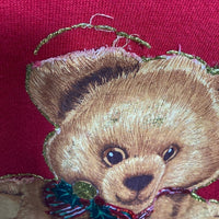 JERZEES ジャージーズ USA製 テディベア プリント スウェットトレーナー レッド sizeXL 瑞穂店