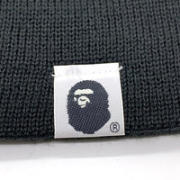 A BATHING APE アベイシングエイプ スワロフスキー フェイス ビーニー ニットキャップ ブラック ウール アクリル 日本製 福生店