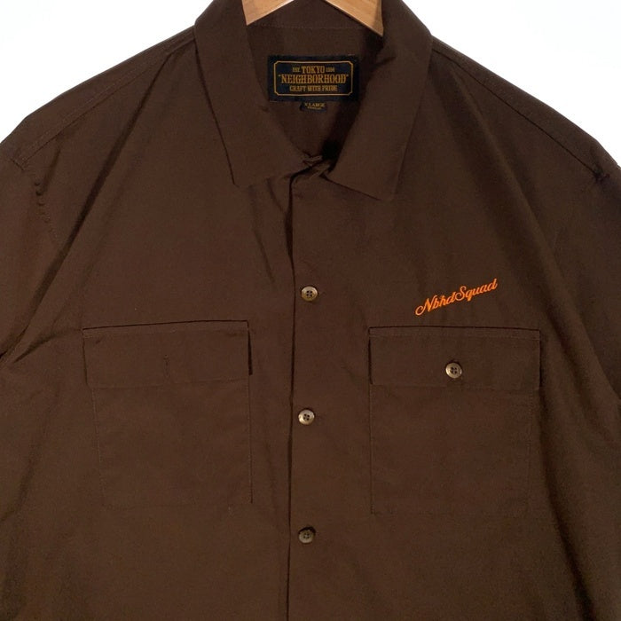 NEIGHBORHOOD ネイバーフッド 20SS CLASSIC WORK/EC-SHIRT.SS クラシック ワークシャツ 半袖 ブラウン 201TSNH-SHM12 Size XL 福生店