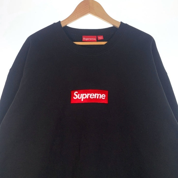 SUPREME シュプリーム 22AW Box Logo Crewneck ボックスロゴ クルーネックスウェットトレーナー ブラック 赤ボックス Size XXL 福生店