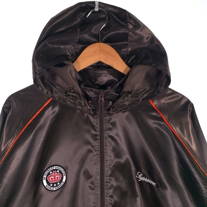 SUPREME シュプリーム 24SS Satin Hooded Track Jacket サテン フーデッド トラックジャケット ブラウン Size XXL 福生店