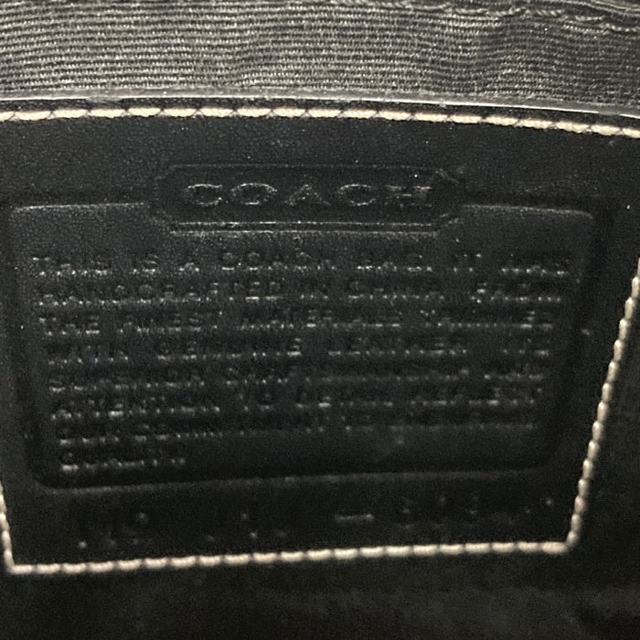 COACH コーチ 6094 アクセサリーポーチ シグネチャー キャンバス×レザー ブラック 瑞穂店