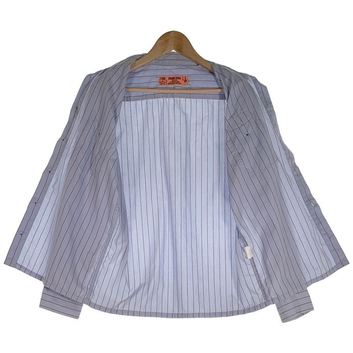 TENDERLOIN テンダーロイン オーバルワッペン ストライプワークシャツ 長袖 ライトブルー Size S 福生店
