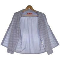 TENDERLOIN テンダーロイン オーバルワッペン ストライプワークシャツ 長袖 ライトブルー Size S 福生店