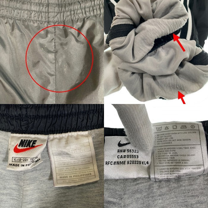 90-00's NIKE ナイキ ナイロン サイドライントラックパンツ ブラック 白タグ Size XL(18-20) 福生店