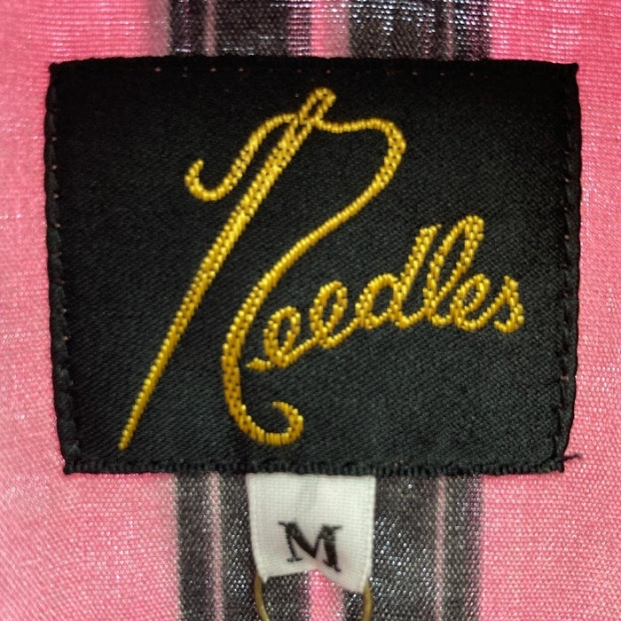 Needles ニードルズ MR180 S/S Cowboy One-Up Shirt Papillon ウエスタンシャツ パピヨン柄 レーヨン ピンク sizeM 瑞穂店