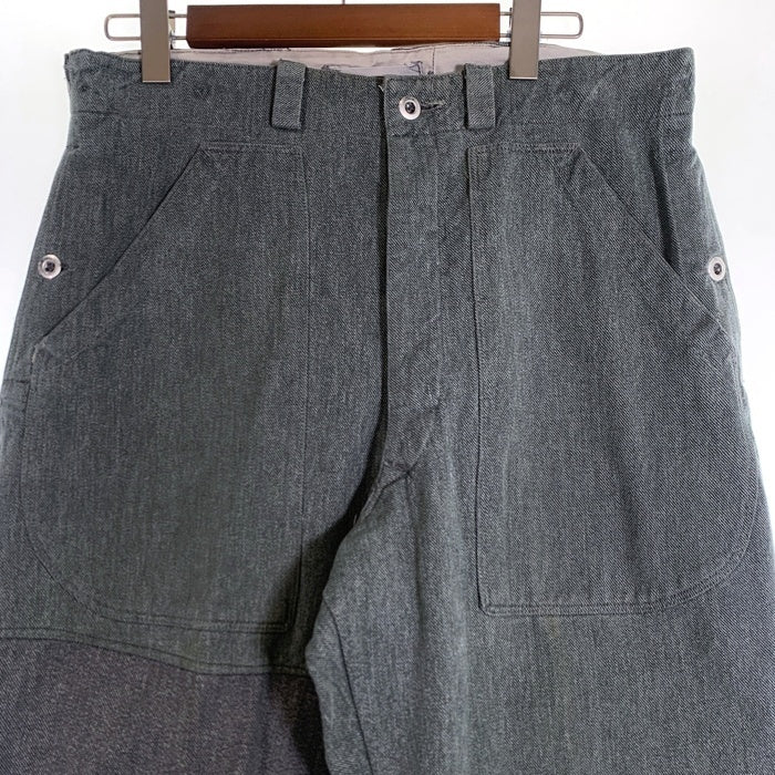 50`s 60`s スイス軍 実物 前期 Denim Work Pants デニム ワーク パンツ グレー Size 80 福生店
