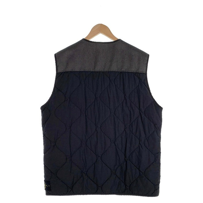 STONE ISLAND ストーンアイランド MODIFIED PANAMA ナイロンミックス ジップアップベスト 中綿 プリマロフト ブラック 7515G0840 size L 福生店
