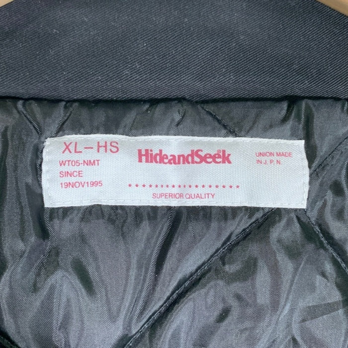 Hide&Seek ハイドアンドシーク Washed Sailing Jacket ウォッシュドセーリングジャケット 中綿 ブラック HJ-120325 Size XL 福生店