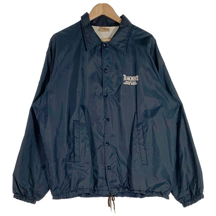 AUBURN SPORTSWEAR アーバンスポーツウェア TEACHER’S HIGHLAND CREAM SCOTCH WHISKY ナイロン コーチジャケット ネイビー USA製 Size XL 福生店