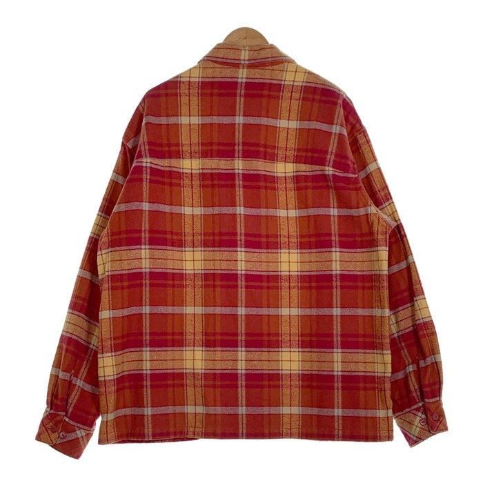 CHALLENGER チャレンジャー 25SS PLAID ZIP UP SHIRT フランネルチェック ジップアップシャツ ジャケット レッド CLG-SH 025-001 Size L 福生店