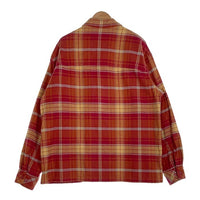 CHALLENGER チャレンジャー 25SS PLAID ZIP UP SHIRT フランネルチェック ジップアップシャツ ジャケット レッド CLG-SH 025-001 Size L 福生店