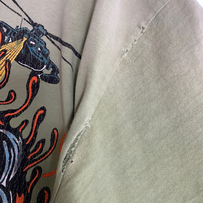 Warren Lotas ウォーレンロータス IIQUID METAL ダメージ加工 半袖 Tシャツ グリーン Size L 福生店