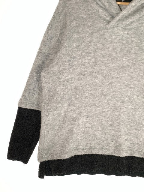 NO ID. ノーアイディー 20AW ビキューレラムパイルフェイクレイヤードBIGプルオーバーパーカ グレー Size F 福生店