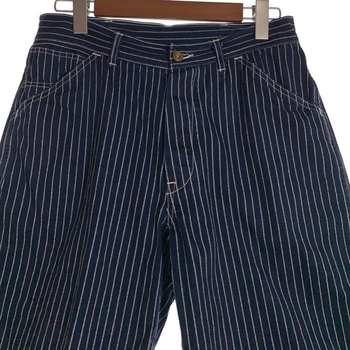 JOE McCOY ジョーマッコイ 8HOUR UNION ウォバッシュストライプ ワーク ショートパンツ ネイビー Size 32 福生店