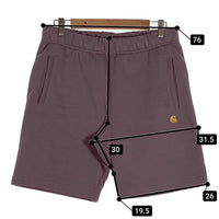 Carhartt W.I.P. カーハート Chase Sweat Short スウェット ショートパンツ ダークパープル Size S 福生店