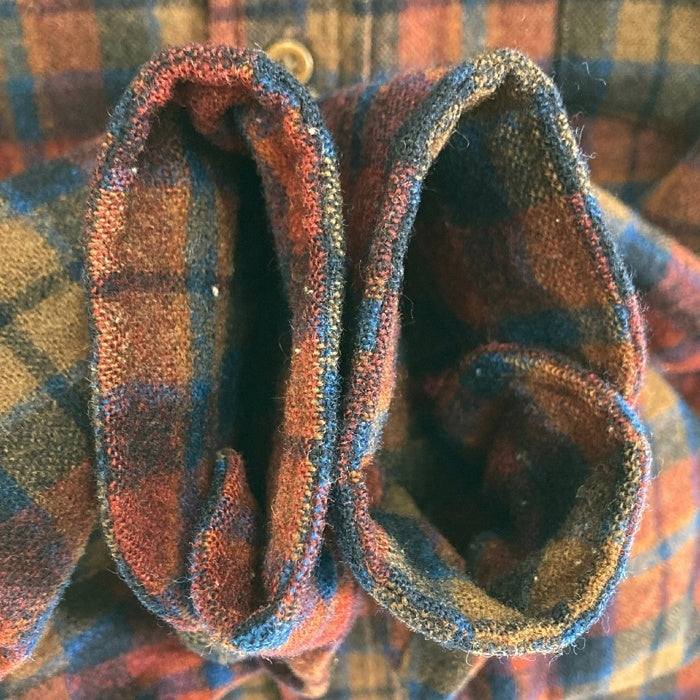 PENDLETON ペンドルトン 70's USA製 ウールシャツ 片ポケット ボルドーxブラウン sizeM 瑞穂店