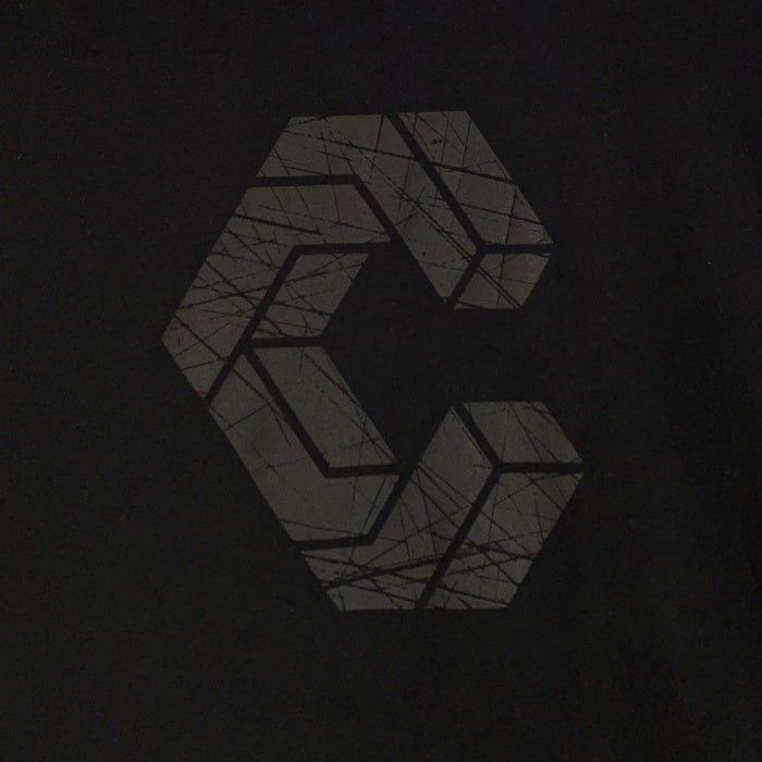 CRONOS クロノス フロント サイドプリント Tシャツ ブラック CR-TS-0087 Size L 福生店