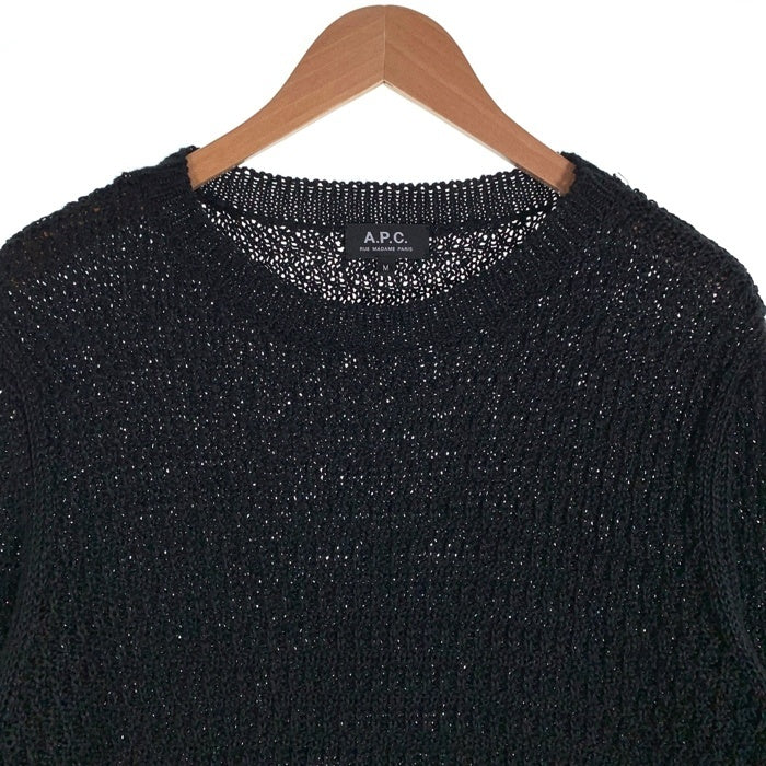 A.P.C. アーペーセー ニット セーター リネン ブラック 24193-1-82531 Size M 福生店